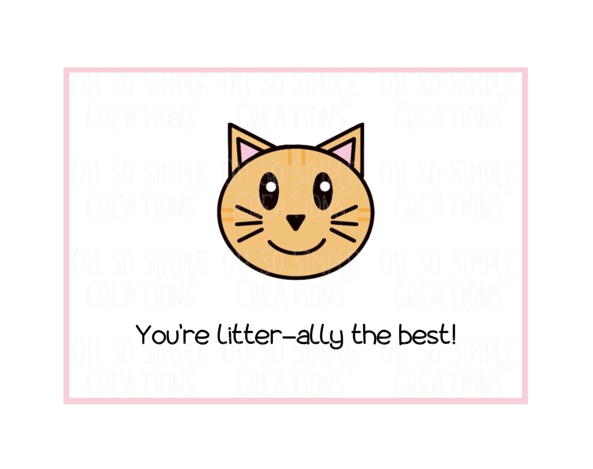 Litter-ally The Best Mini Greeting Card