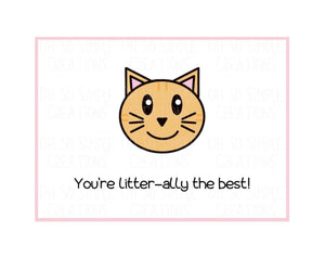 Litter-ally The Best Mini Greeting Card