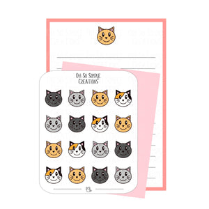 Orange Cat Stationery Set