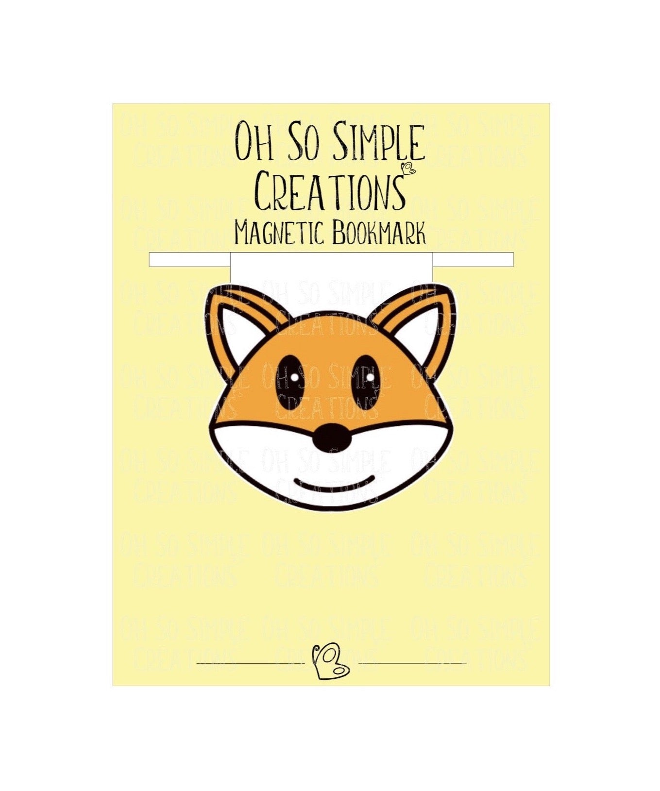 Orange Fox Magnetic Bookmark
