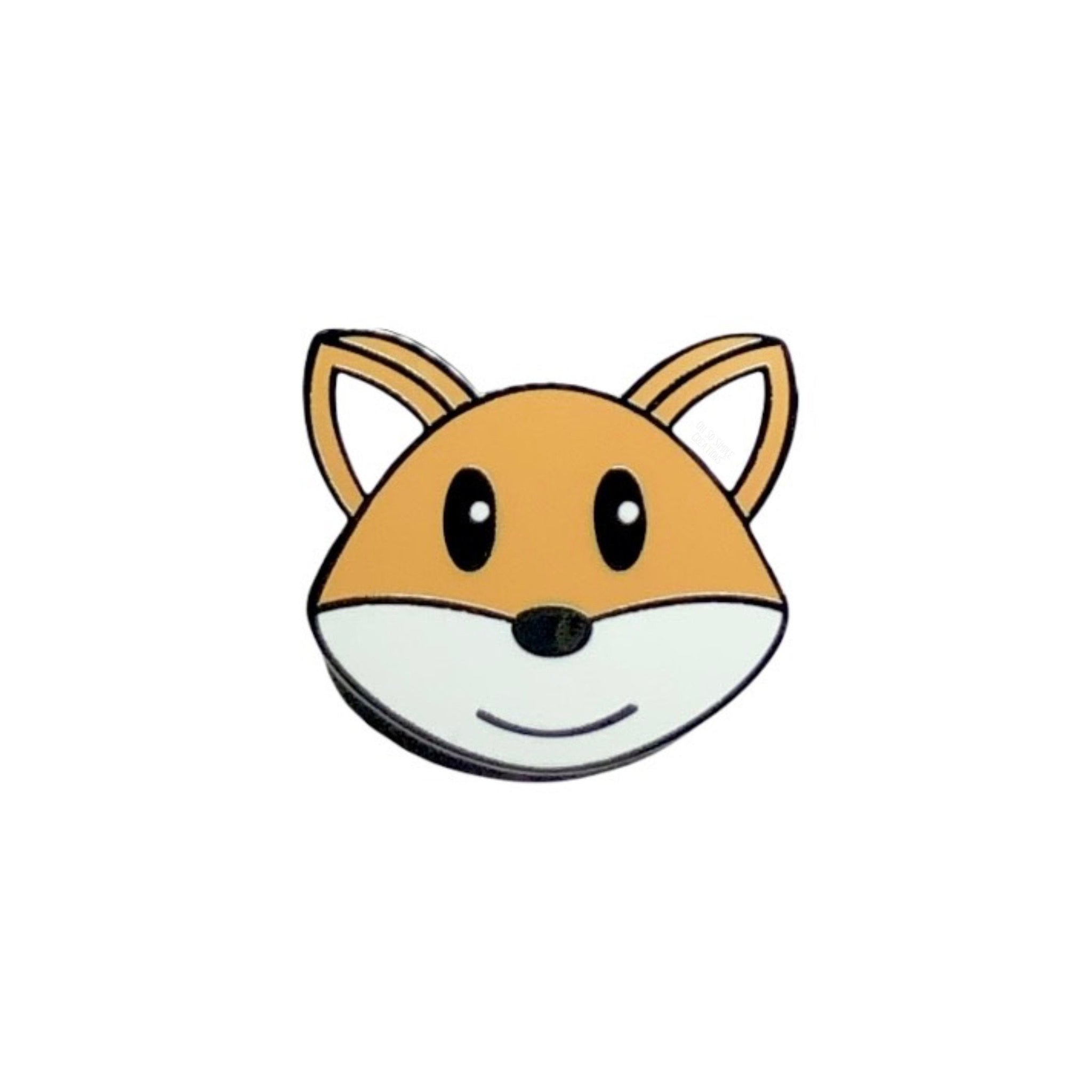 Orange Fox Enamel Pin