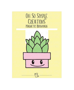Pink Succulent Magnetic Bookmark
