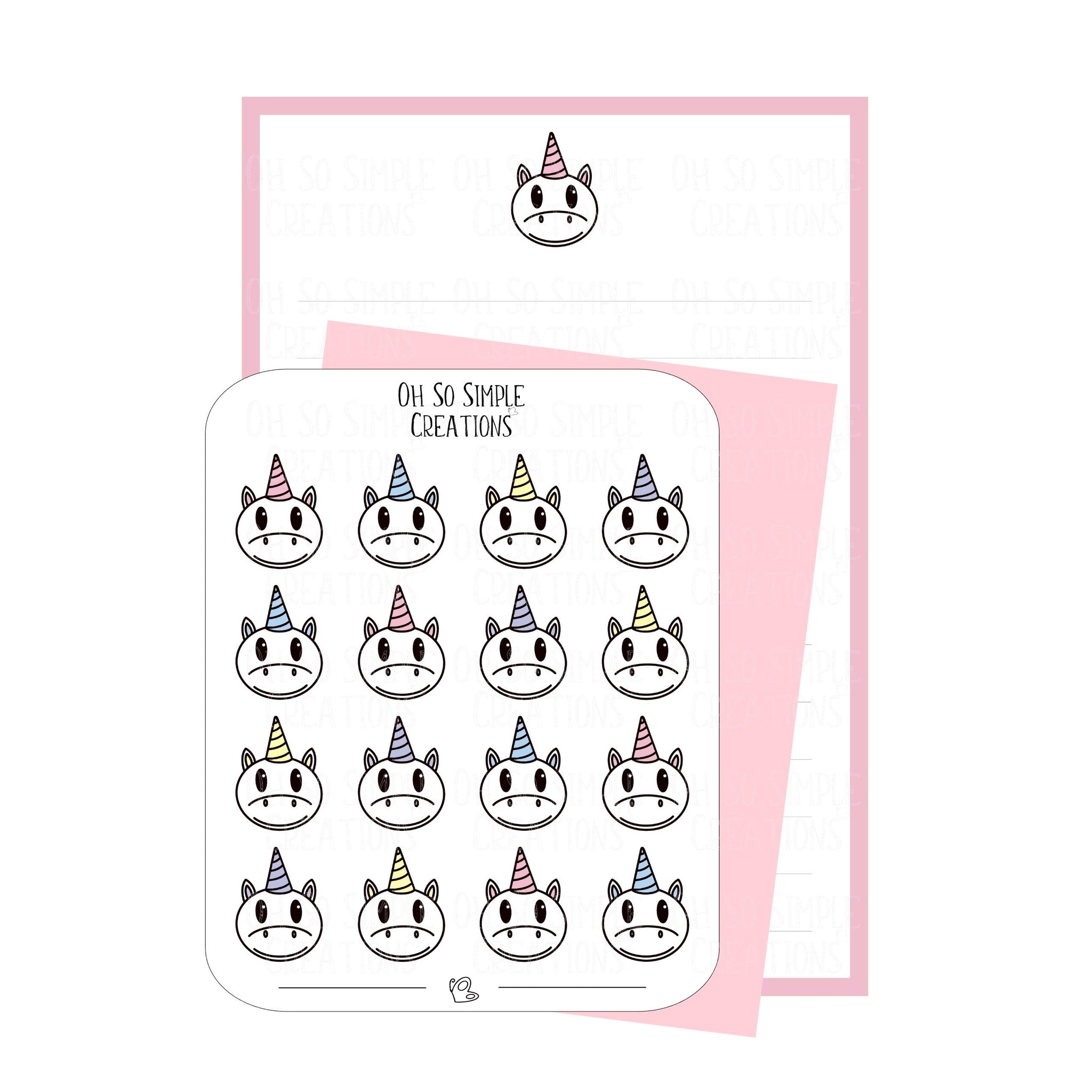 Pink Unicorn Stationery Set