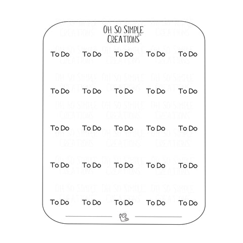 To Do Text Sticker Sheet