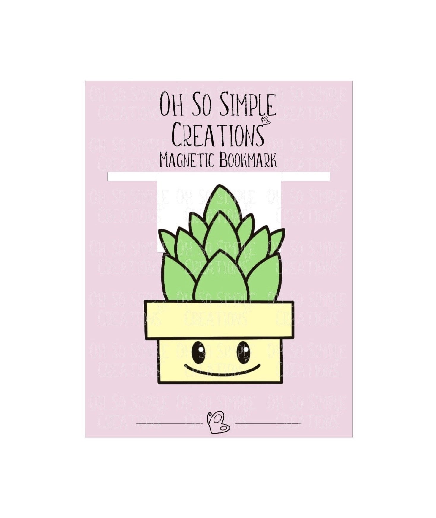 Yellow Succulent Magnetic Bookmark