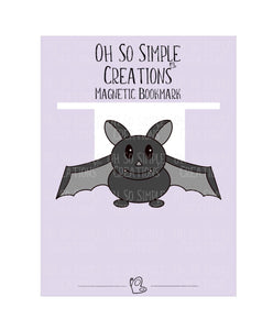 Dark Grey Bat Bookmark