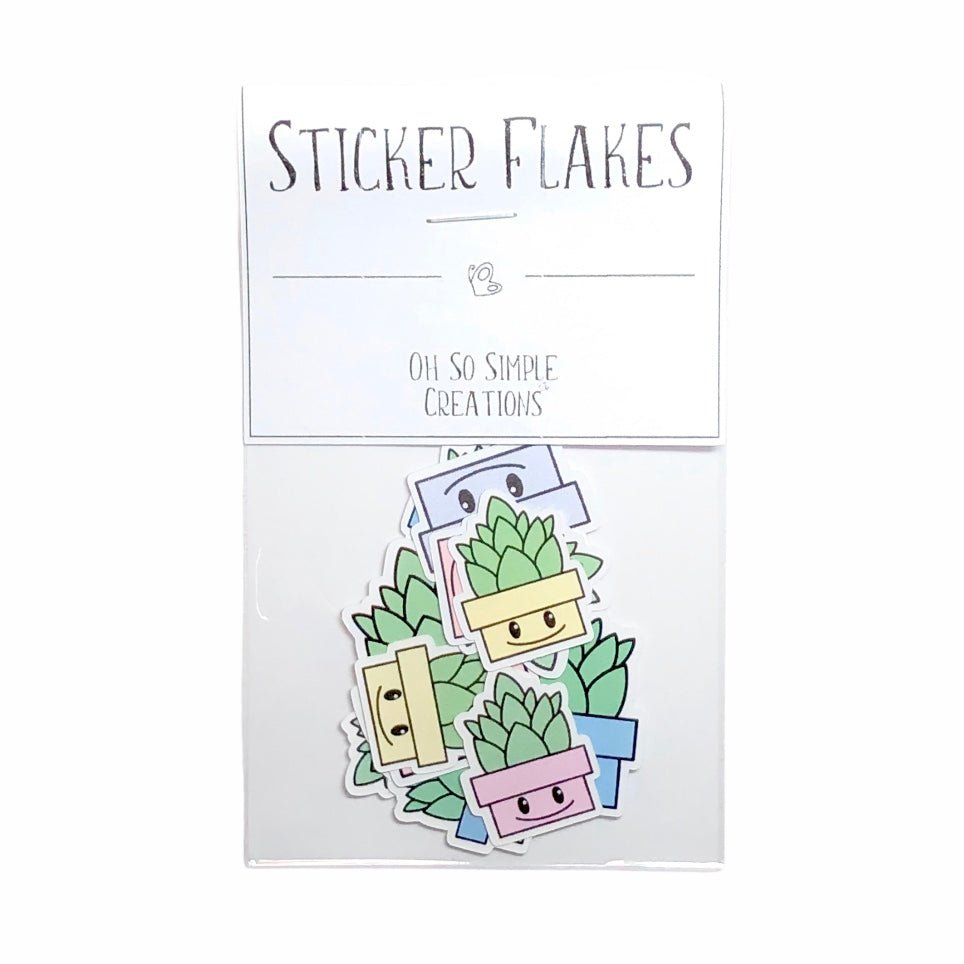 Succulent Sticker Flake Pack