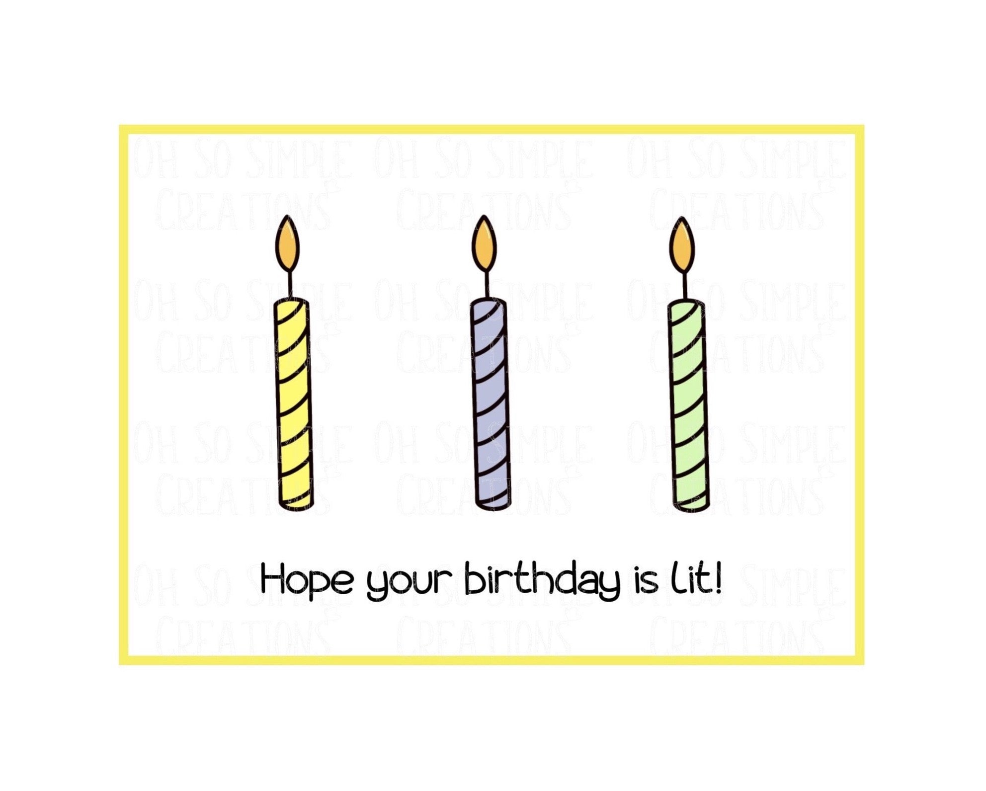 Lit Birthday Mini Greeting Card