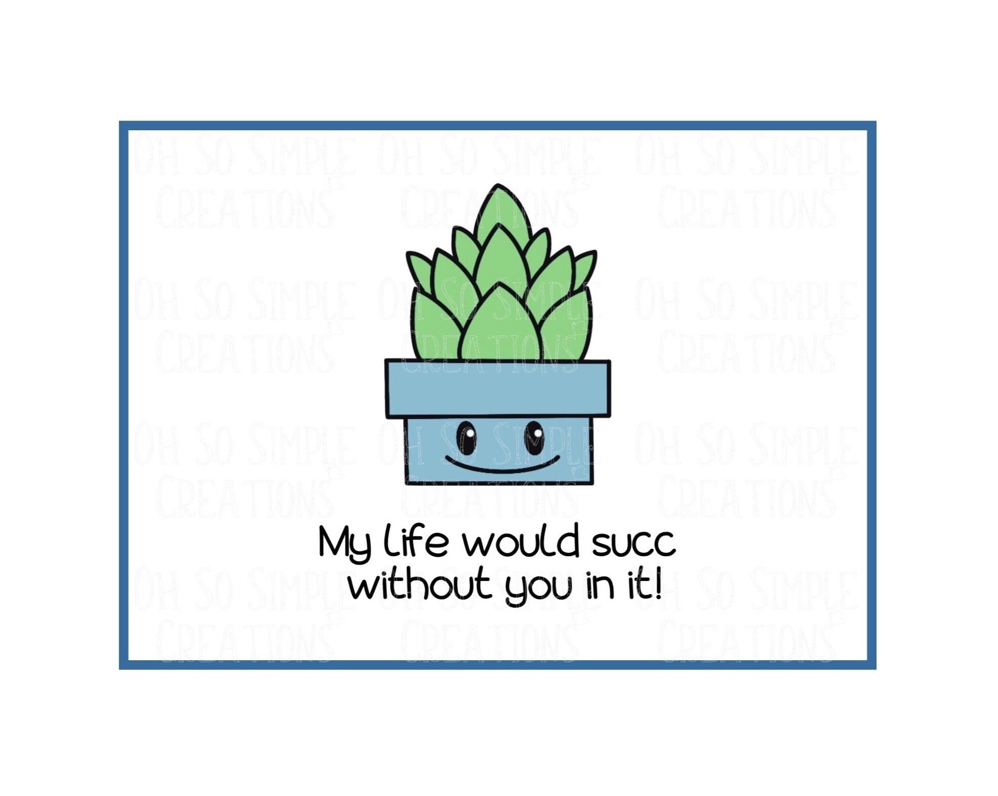 My Life Would Succ Mini Greeting Card