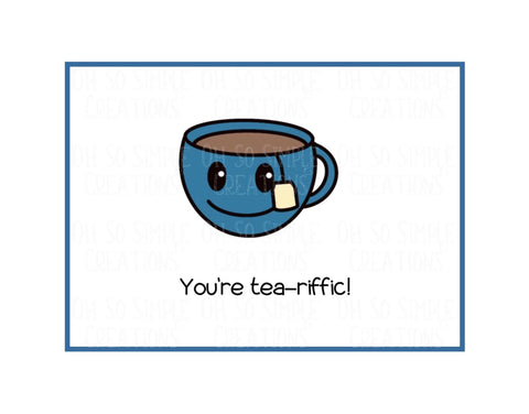 Tea-Riffic Mini Greeting Card