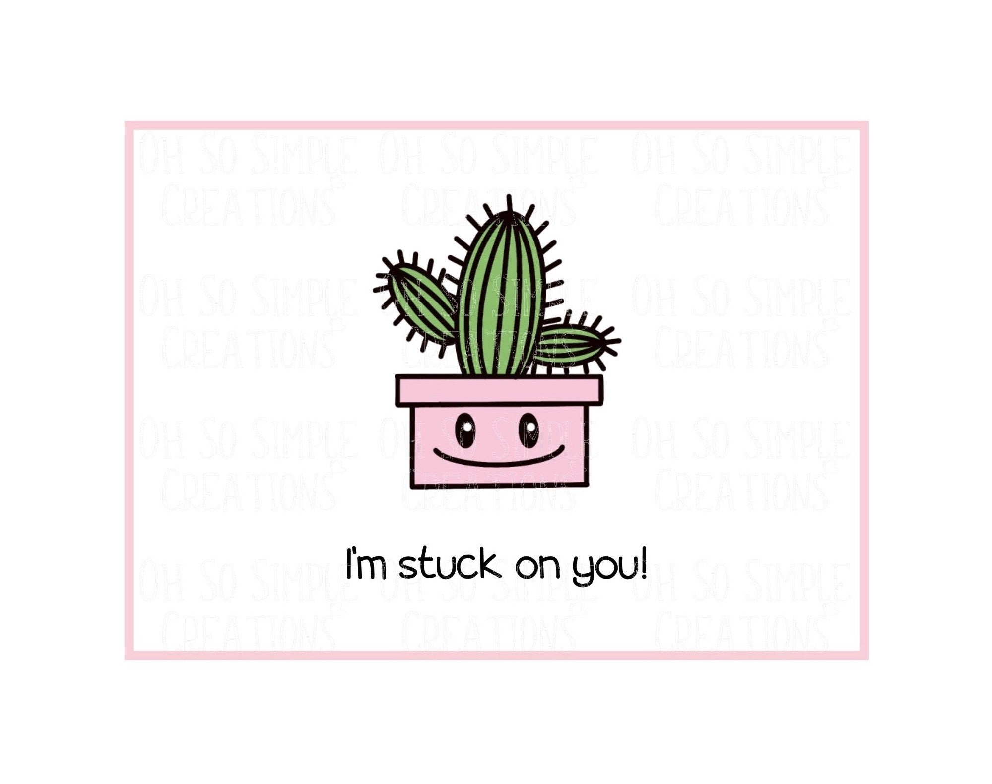 I'm Stuck On You Mini Greeting Card