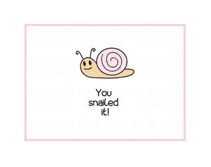 You Snailed It (Pink) Mini Greeting Card