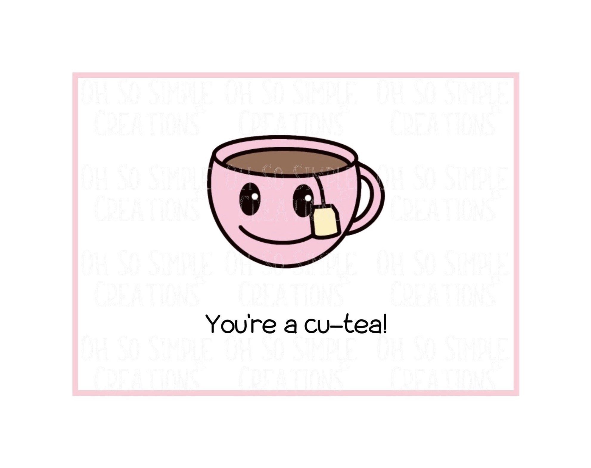 Cu-Tea Mini Greeting Card