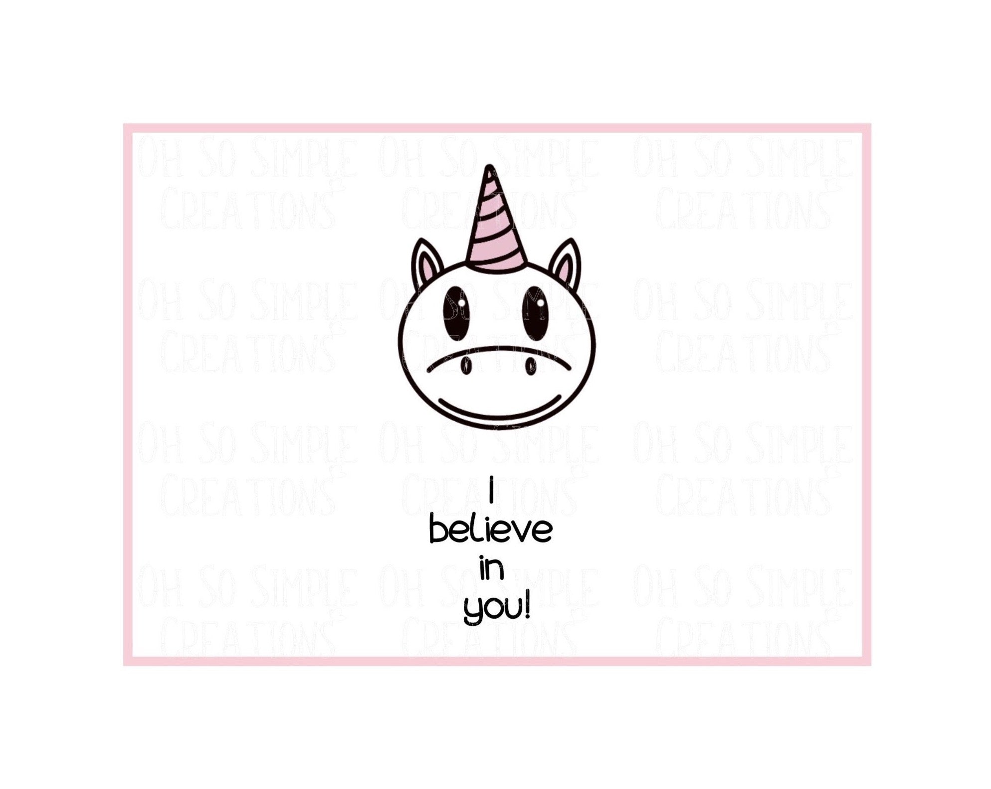 I Believe In You (Pink) Mini Greeting Card