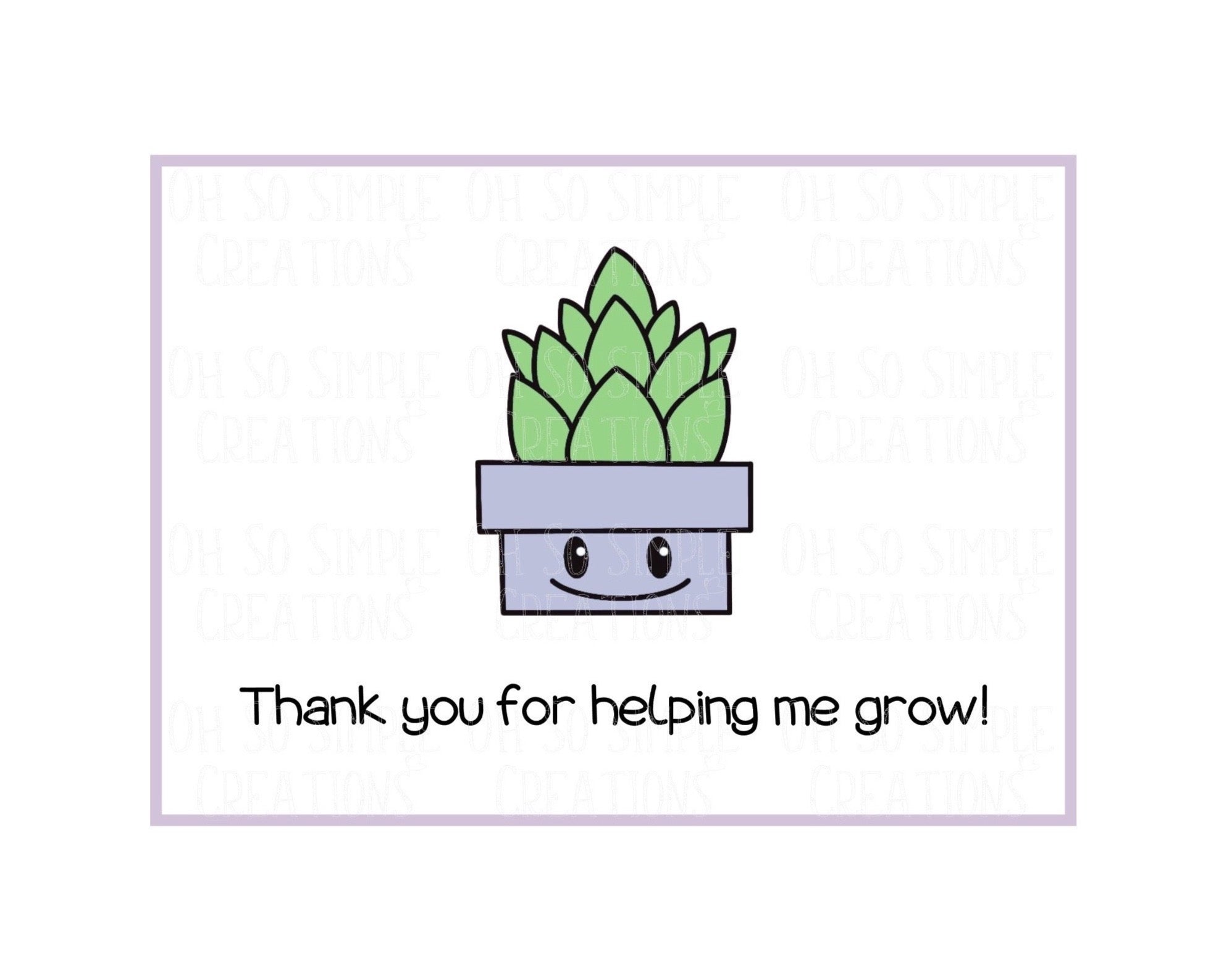 Helping Me Grow Mini Greeting Card