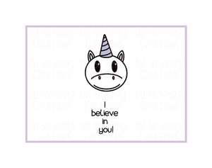 I Believe In You (Purple) Mini Greeting Card