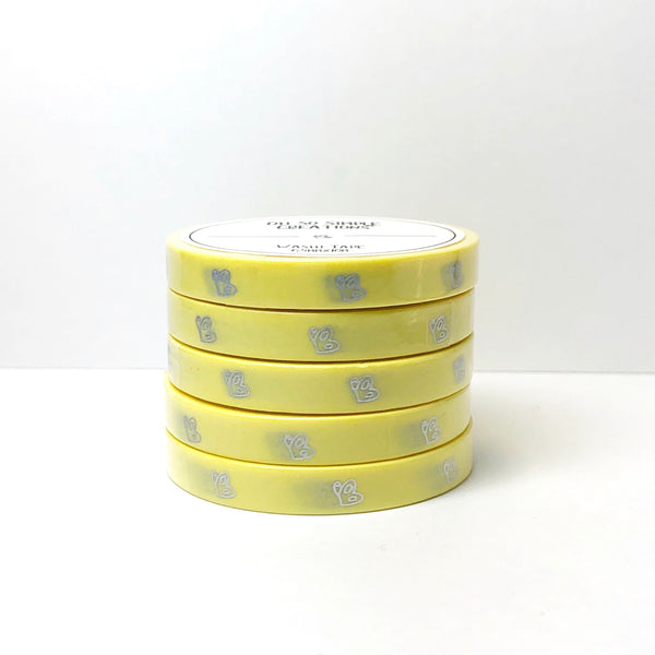Yellow Butterfly Washi Tape With Holographic Foil