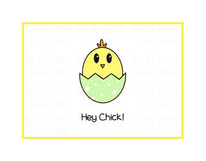 Hey Chick (Yellow) Mini Greeting Card