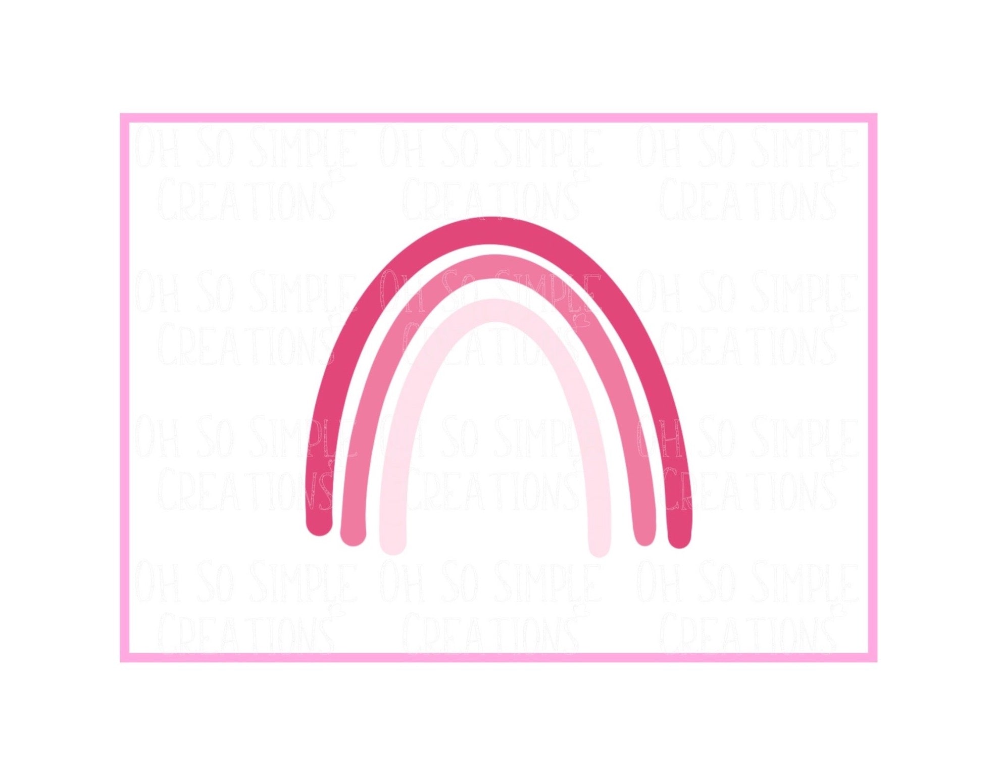Pink Rainbow Mini Greeting Card